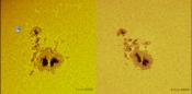 Evolution d'une tache solaire sur 3 jours