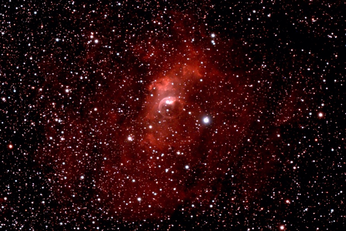 Zoom sur la Bubble Nebula